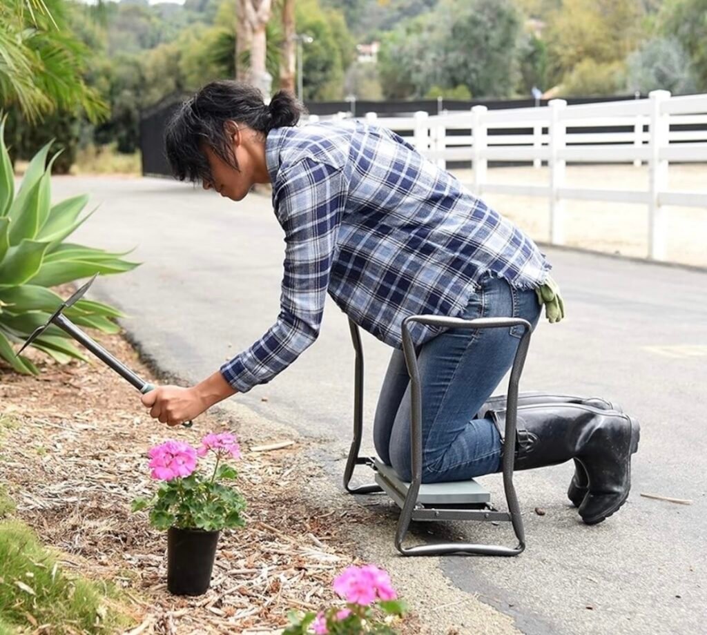 kneeling bench. gardening without pain