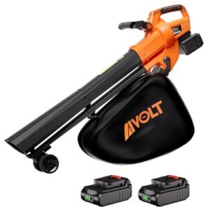 a black and orange leaf blower