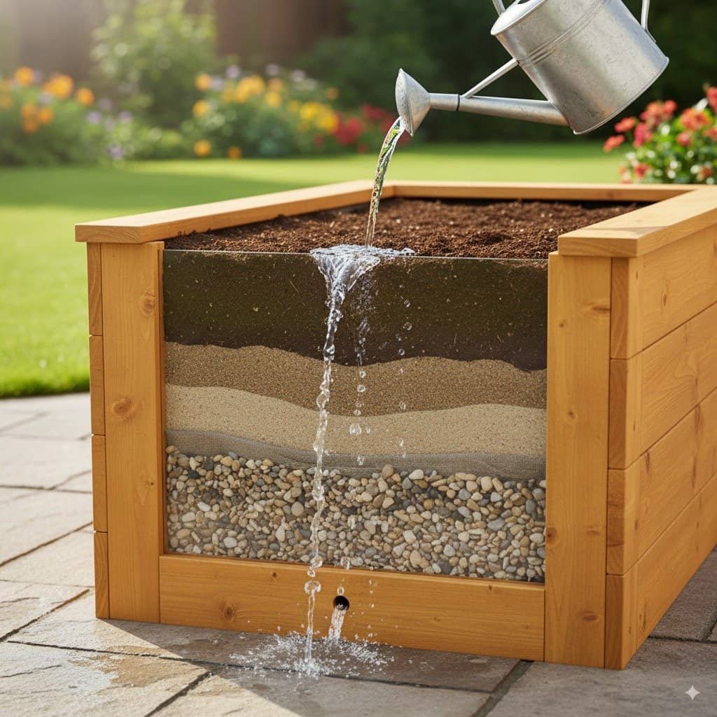 enhanced drainage raised beds